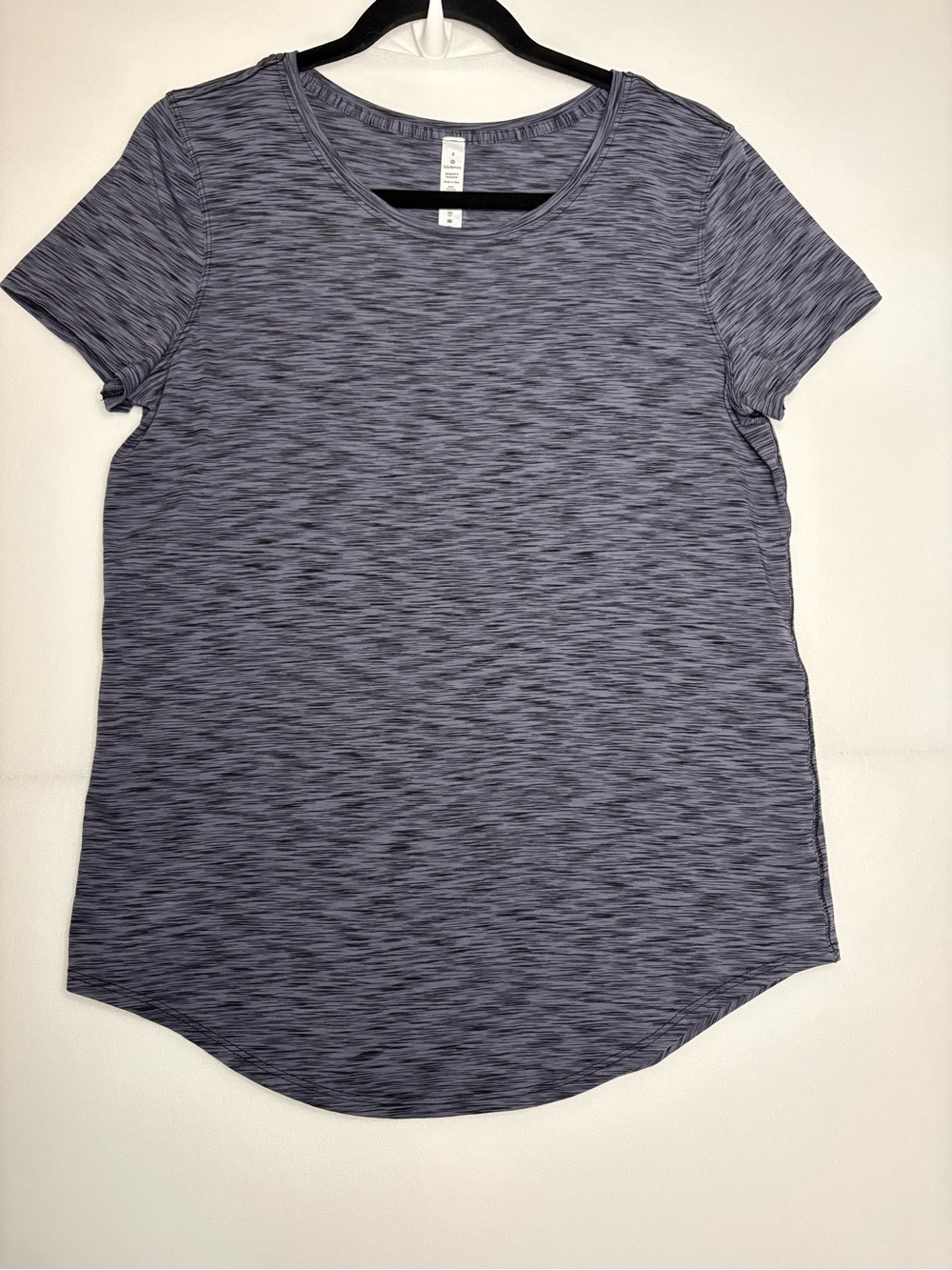 Lululemon Heathered Slate Short-Sleeve Crewneck Top size 8